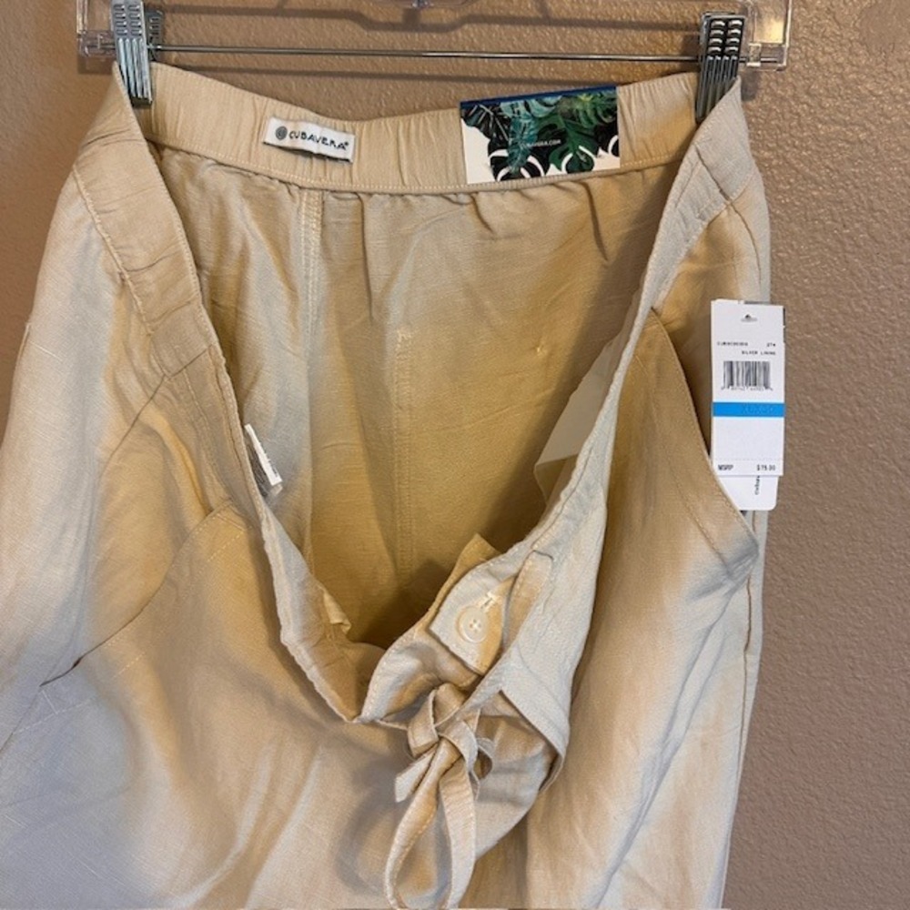 NWT Cubavera Linen Blend Men's Regular Fit Drawstring Pants XL 30" Inseam - Picture 7 of 9